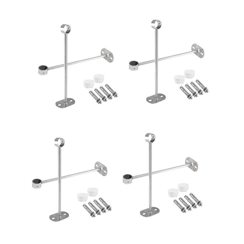 Ceiling-mount Bracket, Wardrobe Pipe Bracket, 25mm Dia, 2pcs(300mm)