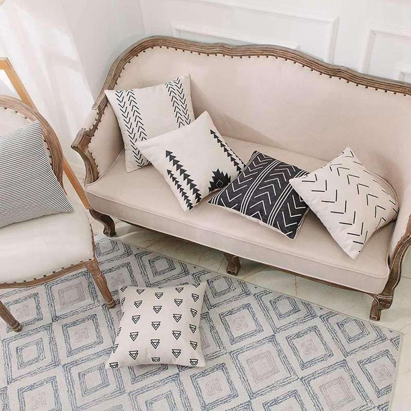 Geometric Pillow Case - Set Of 12 - Sofa Square Cushion Cushion Cover