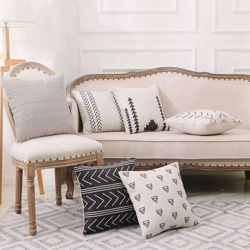 Geometric Pillow Case - Set Of 12 - Sofa Square Cushion Cushion Cover