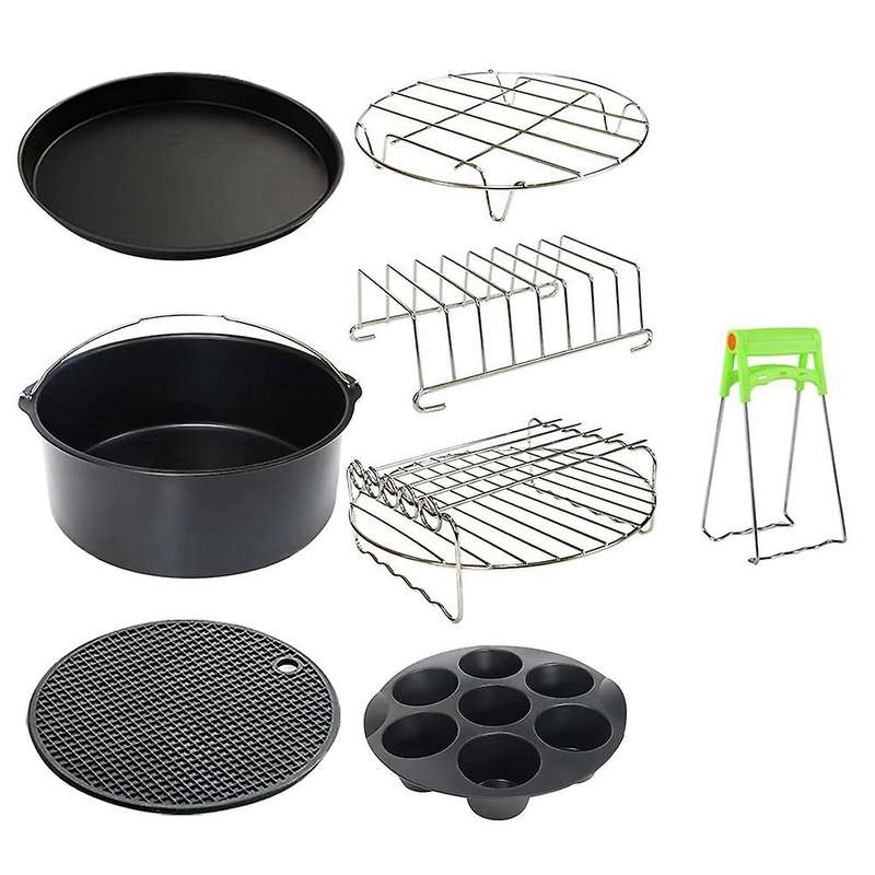 Air Fryer Accessories Set Of 8 Fit All 5.2qt-6.8qt Air Fryer Bpa Free