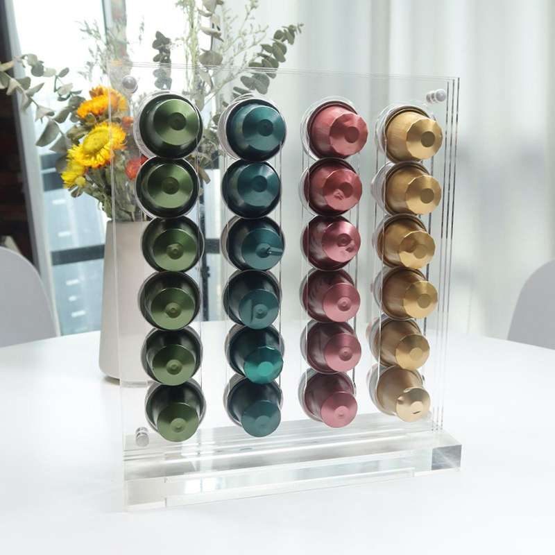 Acrylic Coffee Pods Holder for Nespresso Originalline, (40 Pods)