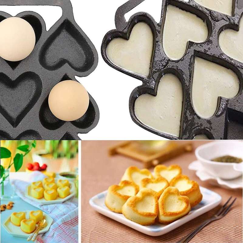 Heart Shaped Cake Pan Mold,for Biscuit Chocolate Egg Stuffed Pancake