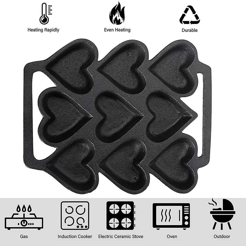 Heart Shaped Cake Pan Mold,for Biscuit Chocolate Egg Stuffed Pancake