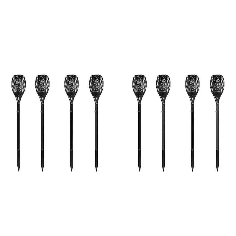 8pcs Solar Torch Flame Dancing Light Led Flickering Garden Flame Lamp