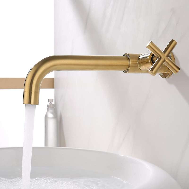 Brass Wall Mounted Sink Basin Basin Faucet Bathroom Cold Water Tap