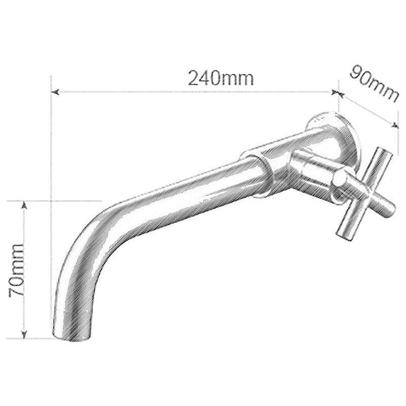 Brass Wall Mounted Sink Basin Basin Faucet Bathroom Cold Water Tap