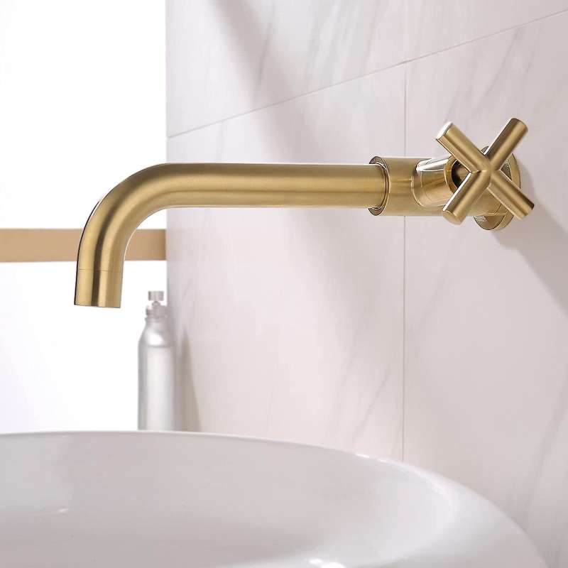 Brass Wall Mounted Sink Basin Basin Faucet Bathroom Cold Water Tap