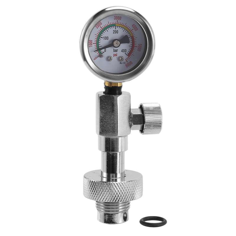 Din Air Tank Pressure Checker for Scuba with 400bar & 350bar Gauge