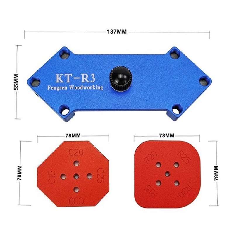 Router Table Corner Jig Templates Radius C/r Angle Locator for Wood