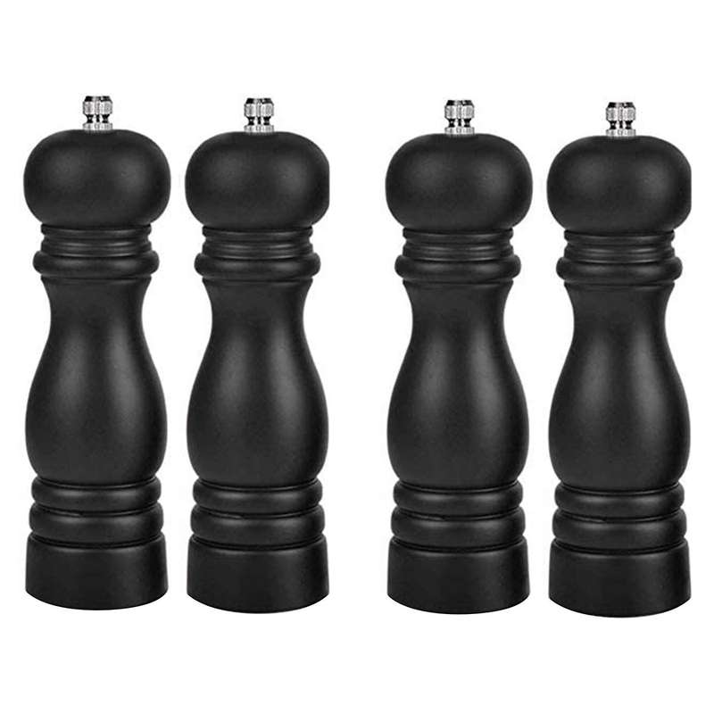 2x Salz Und Pfeffer Mhle Set, Mit Verstellbarem Und Gewrzmhle