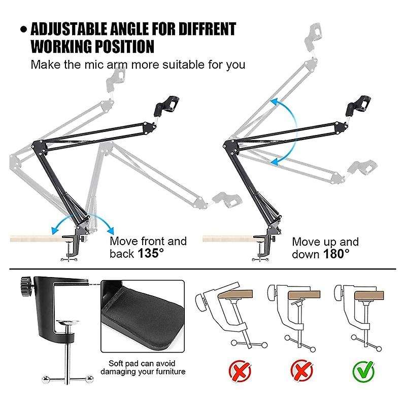 Microphone Stand Arm, for Blue Snowball and Most Other Mics, ,etc