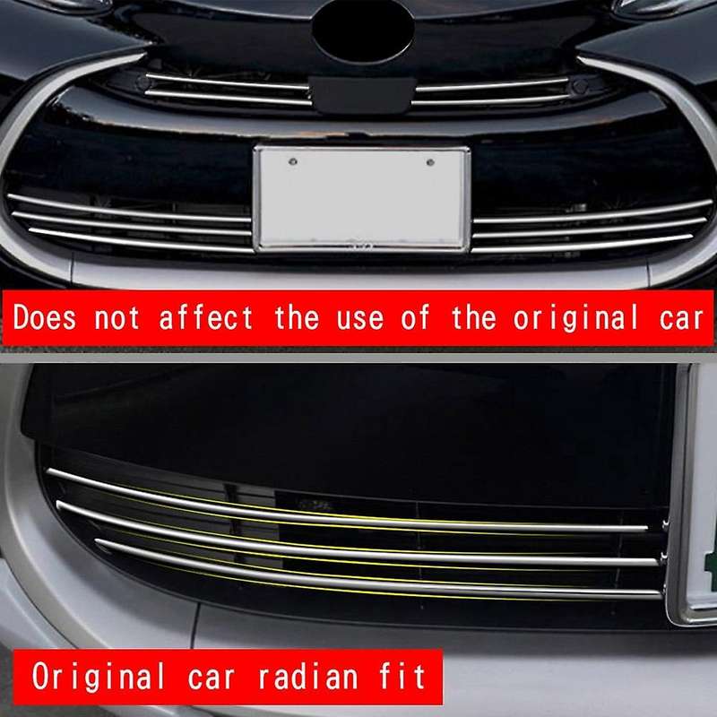 Chrome Front Bumper Mesh Center Under Grille Grill Moulding Strips