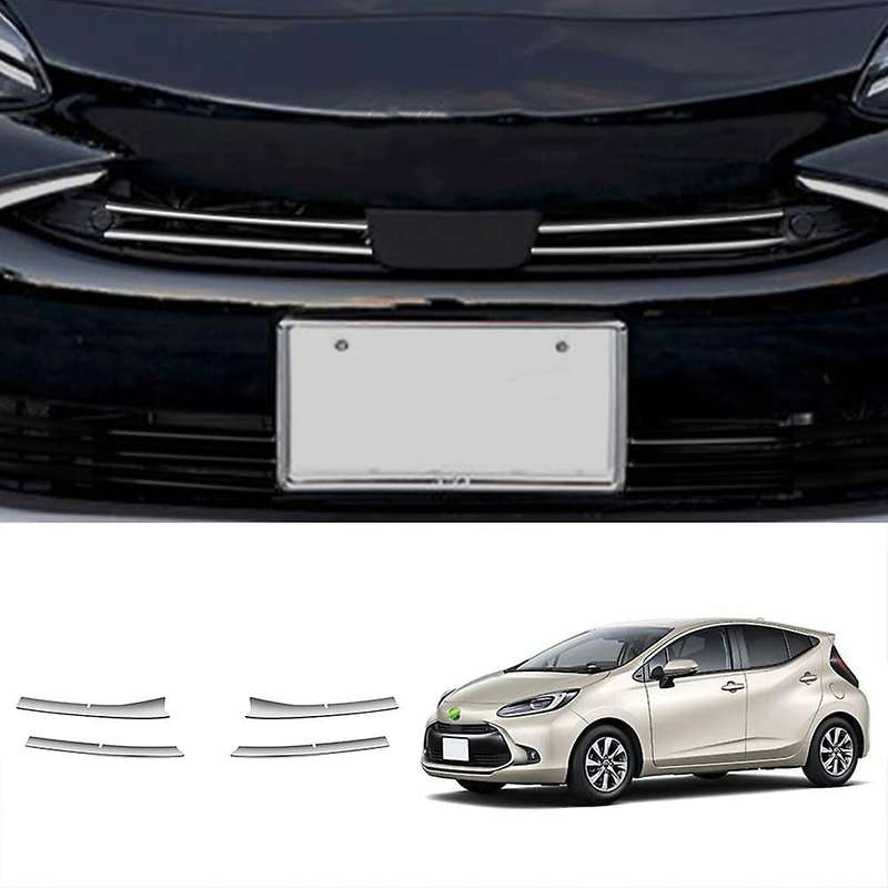 Chrome Front Bumper Mesh Center Under Grille Grill Moulding Strips