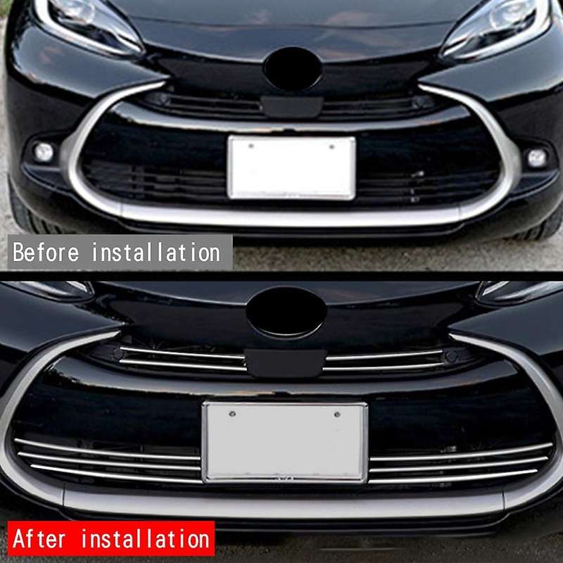 Chrome Front Bumper Mesh Center Under Grille Grill Moulding Strips