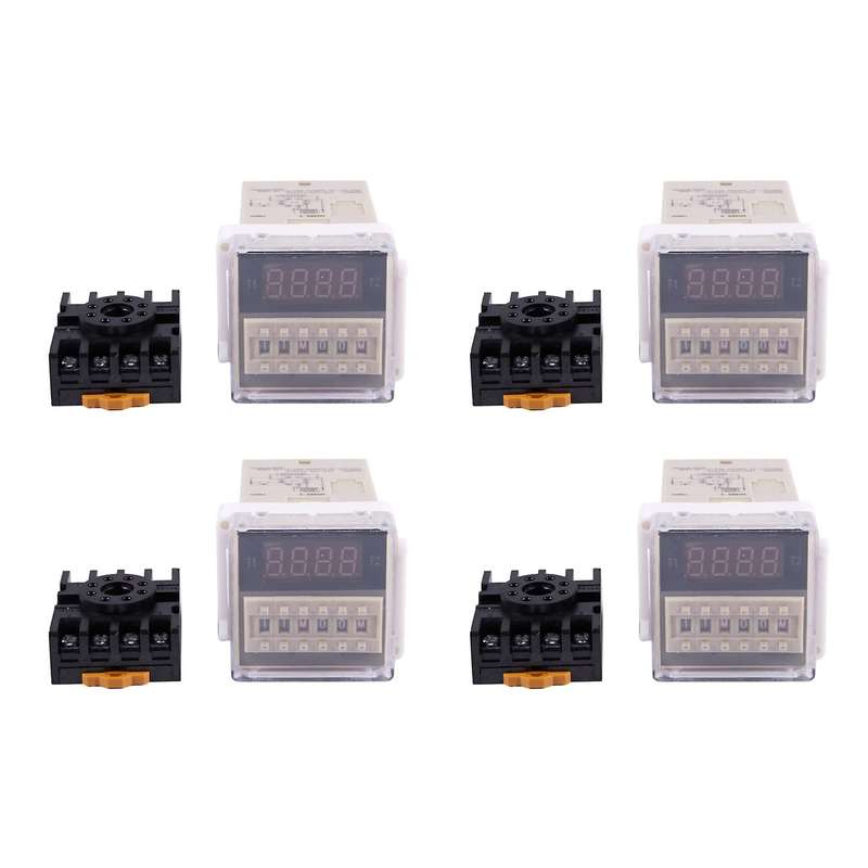 4x Ac 220v 5a Programmable Double Delay Relay Device Tool