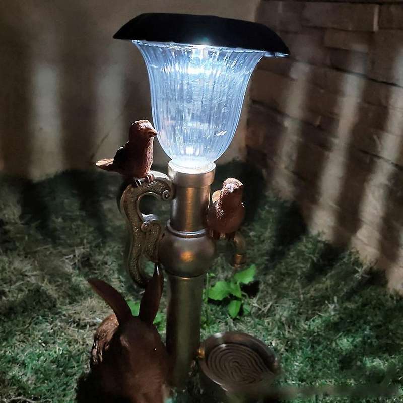 Outdoor Solar Resin Rabbit Shape Lights 7 Colorful Led Lawn Lights