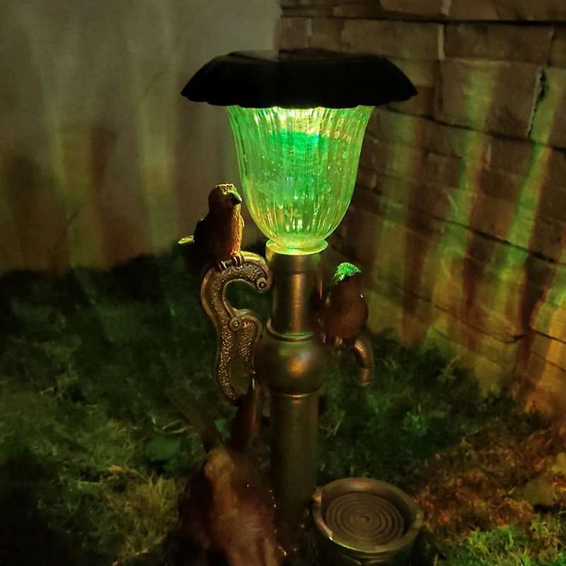 Outdoor Solar Resin Rabbit Shape Lights 7 Colorful Led Lawn Lights