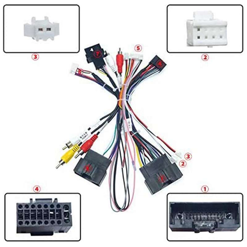 Car 16pin Audio Power Cord with Canbus Box for Ford Focus F150 Ranger