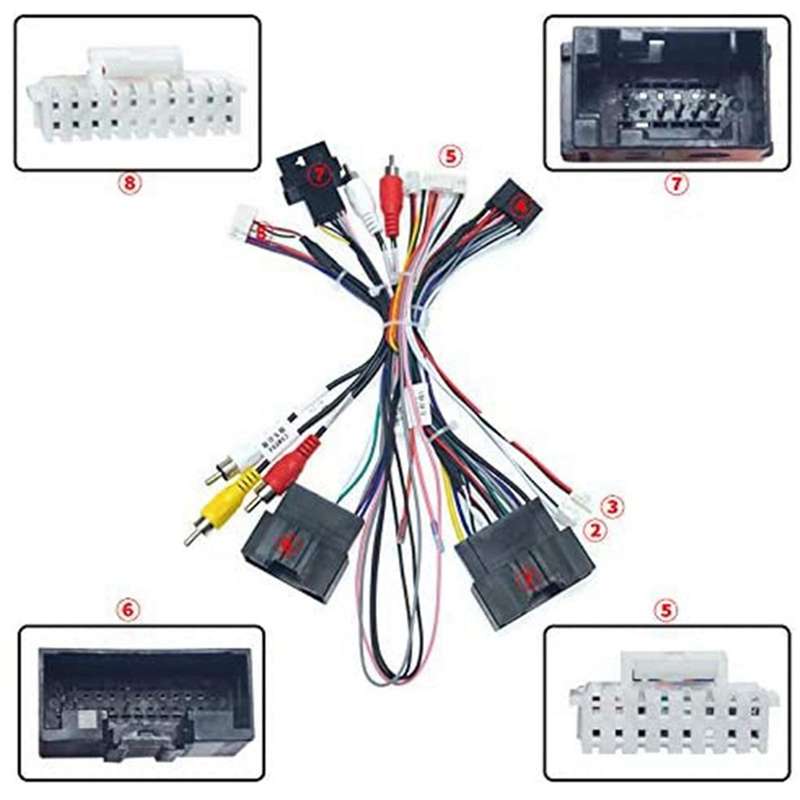 Car 16pin Audio Power Cord with Canbus Box for Ford Focus F150 Ranger
