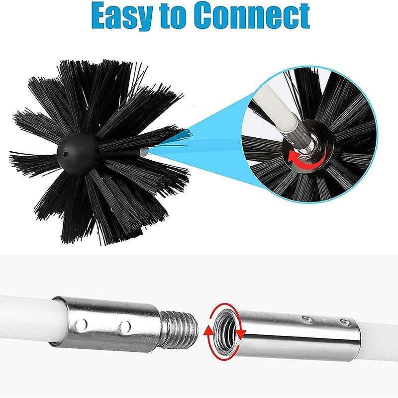 22 Pcs Duct Vent Cleaning Set,for Fireplace/dryer Vent /sewage Pipe