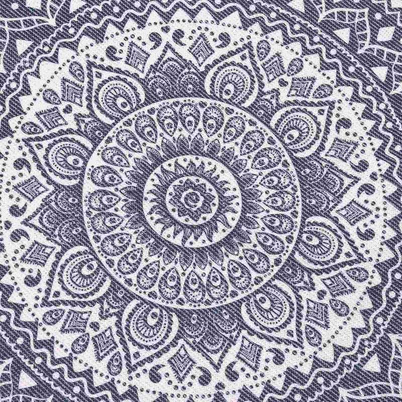 Bohemian Style Round Cotton Rugs Washable Non-slip Floor Mats 90cm