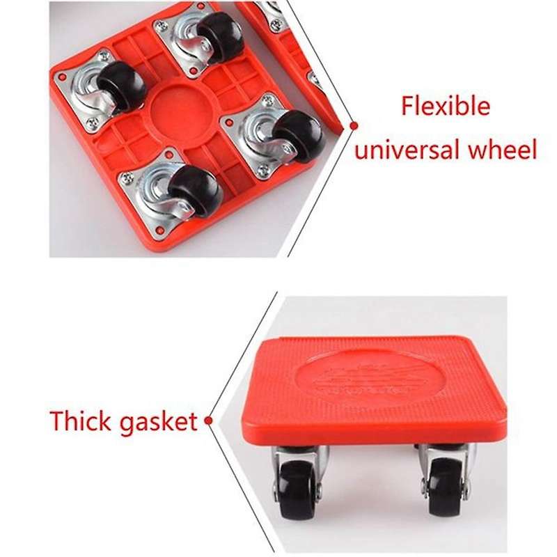 5pcs/set Cabinet Mover Transport Device Tool Trolley Caster Kit