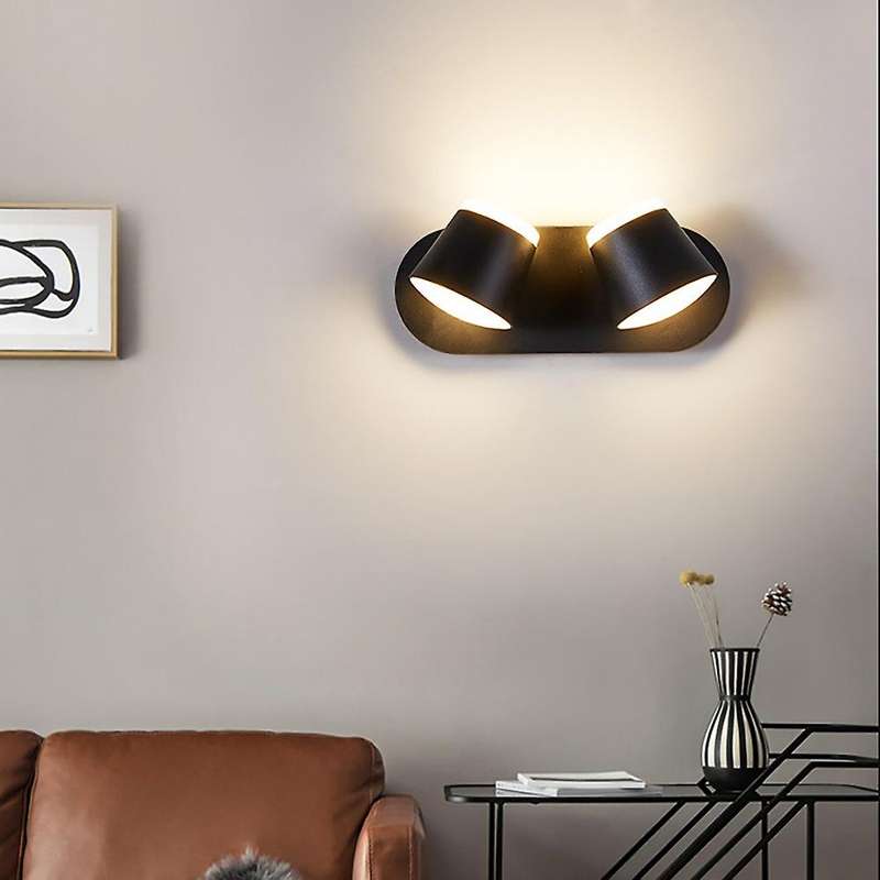 Led Wall Light Reading Lamp Indoor Wall Lamp Modern Warm Up Black