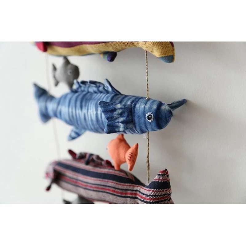 Hanging Decor Crafts Fish Decoration Saury Home Wall Art Ornament