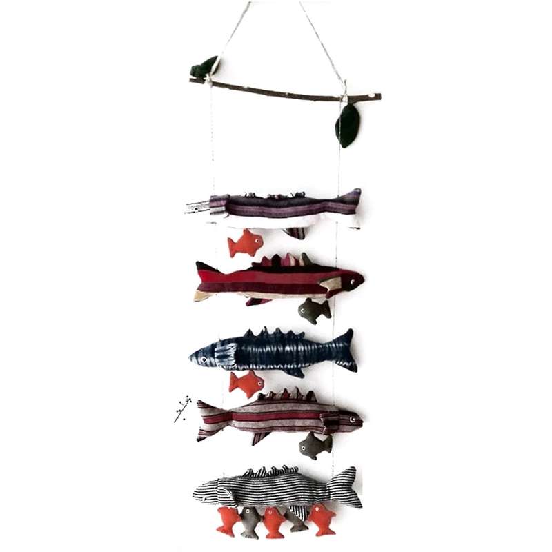 Hanging Decor Crafts Fish Decoration Saury Home Wall Art Ornament