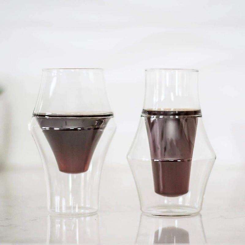 2pcs 150ml Double Glass Espresso Cup Tasting Cup Enhances Sensory