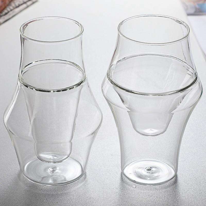 2pcs 150ml Double Glass Espresso Cup Tasting Cup Enhances Sensory