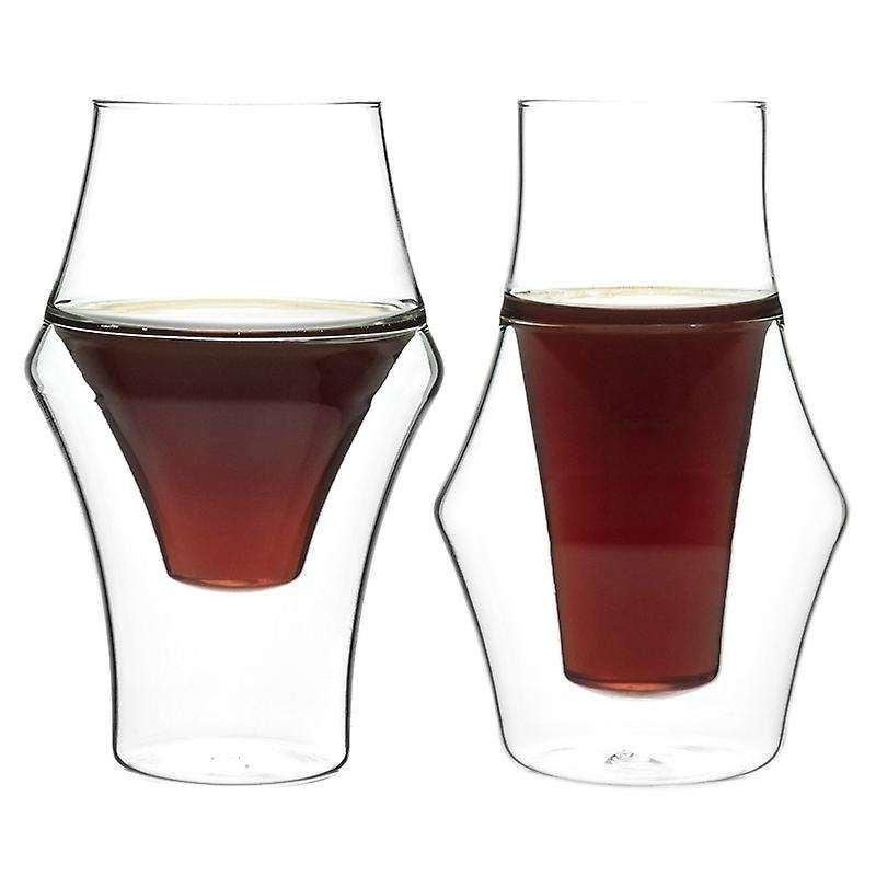 2pcs 150ml Double Glass Espresso Cup Tasting Cup Enhances Sensory