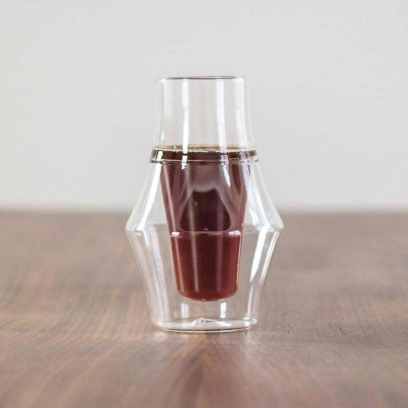2pcs 150ml Double Glass Espresso Cup Tasting Cup Enhances Sensory