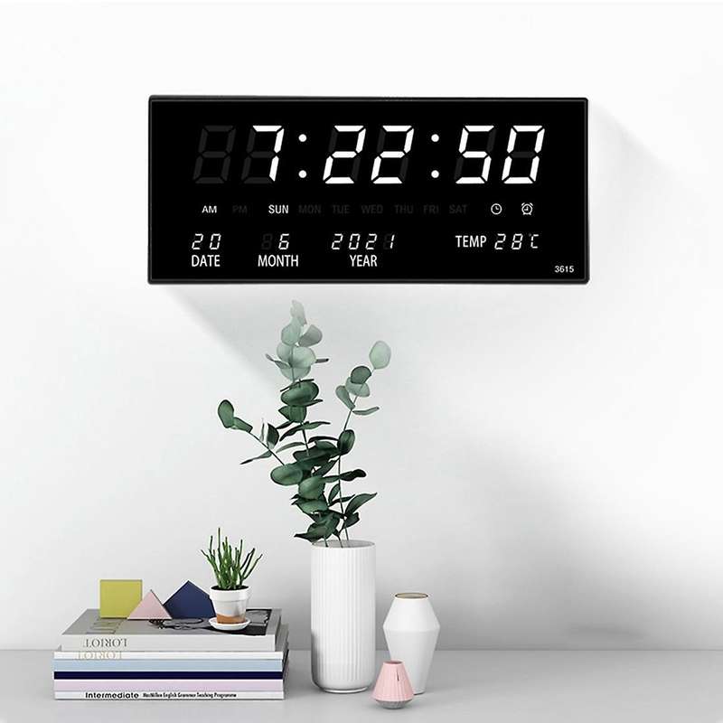 Led Perpetual Calendar Electronic Clock Digital Wall Clock Red