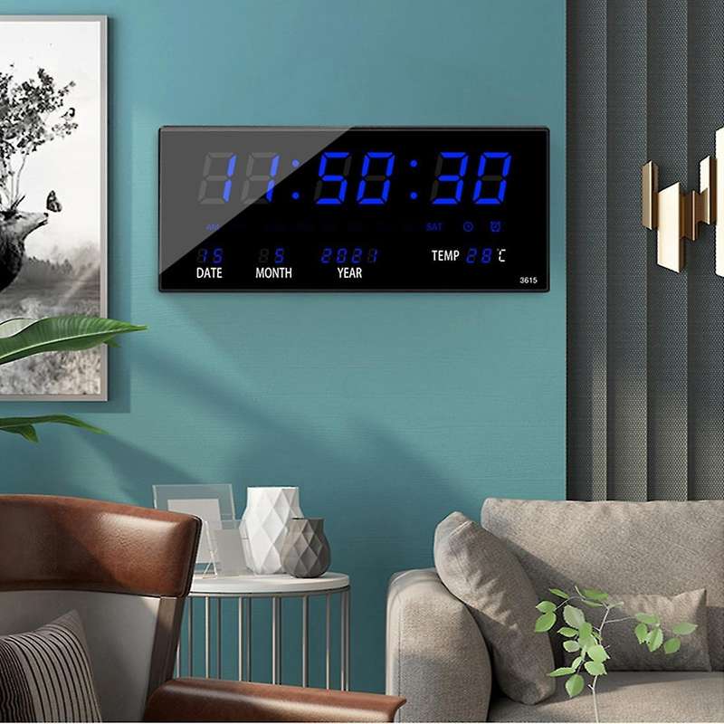 Led Perpetual Calendar Electronic Clock Digital Wall Clock Red