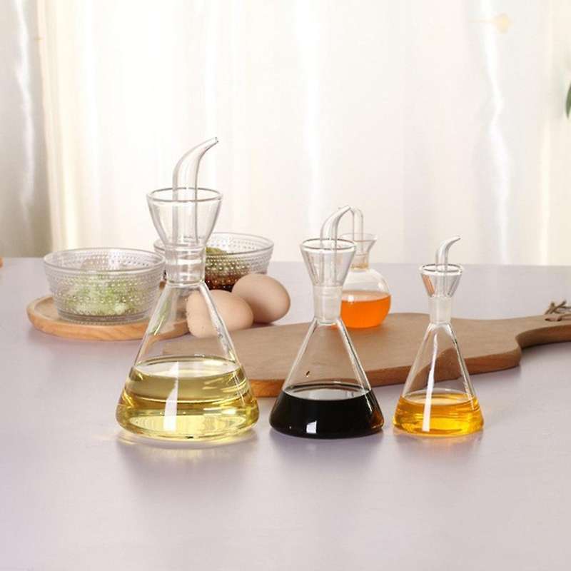 3pcs Jars for Oil Organizer Vinegar Seasoning Jar Glass Kitchen Tool