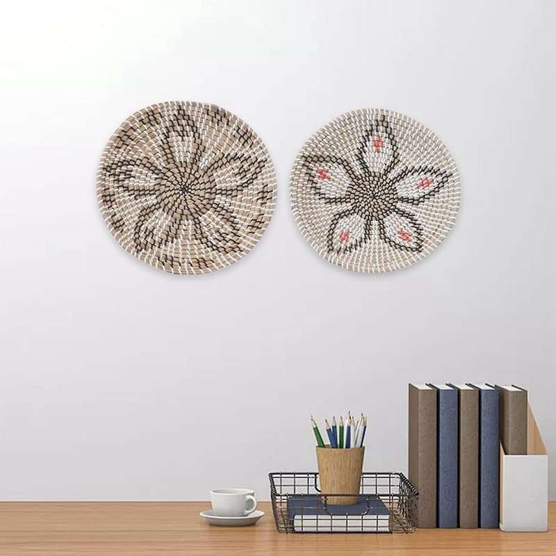 2 Pcs Wall Basket Decor Round Serving Decor Bowl for Unique Gift