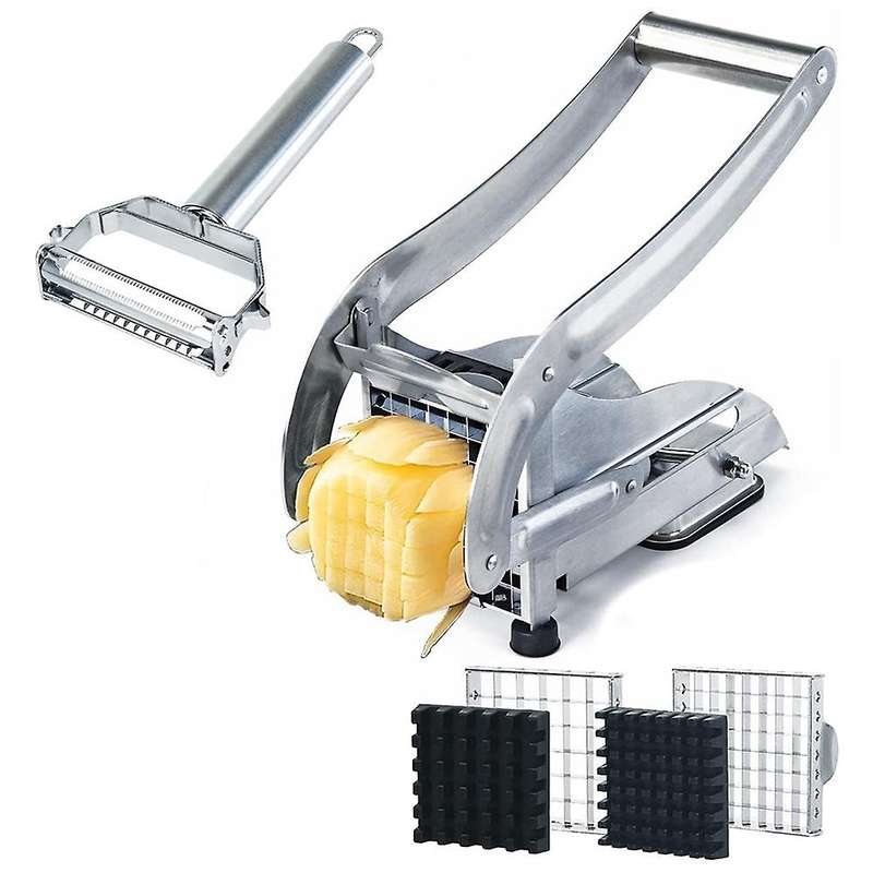Stainless Steel French Fry Cutter, Manual Potato Slicer