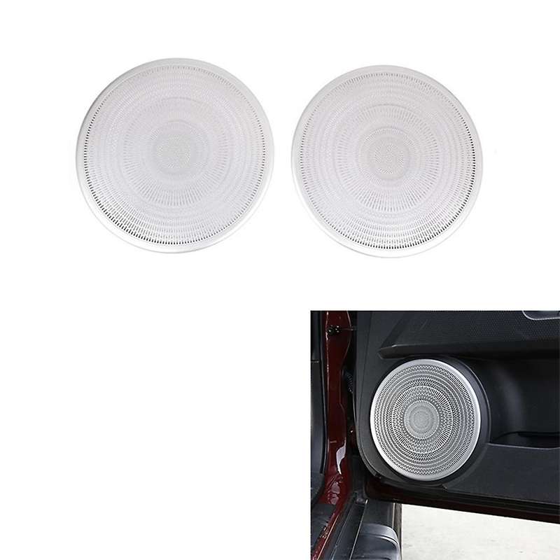 2pcs Car Stainless Steel Front Door Audio Speaker Tweeters Grille