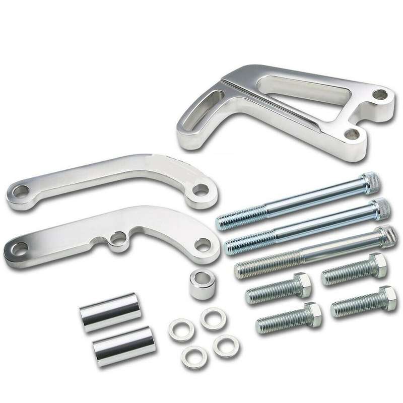 Polished Aluminum Power Steering Pump Mounting Bracket for Chevy