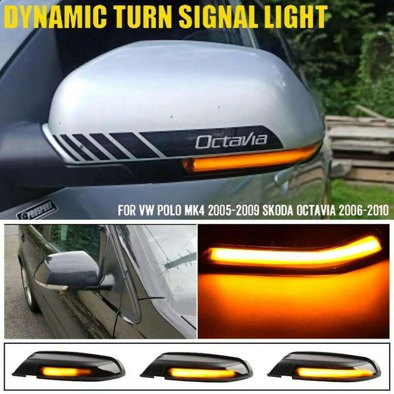 Led Rearview Mirror Indicator Blinker Light for Mk4 9n 2005-2009