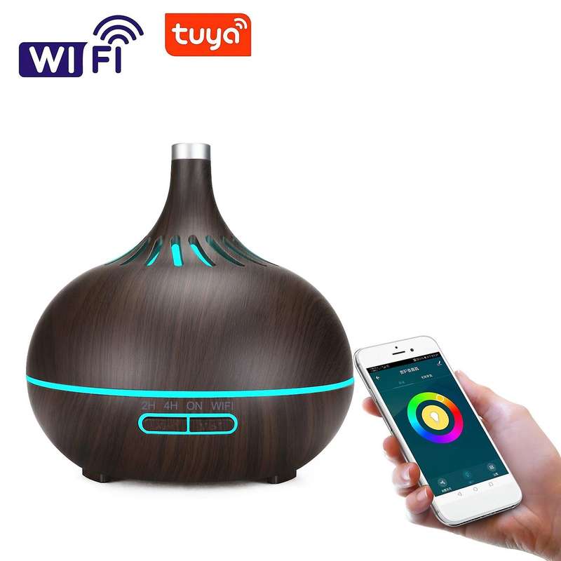 Smart Wifi Air Humidifier with Alexa & Google Home Deep Wood Eu Plug