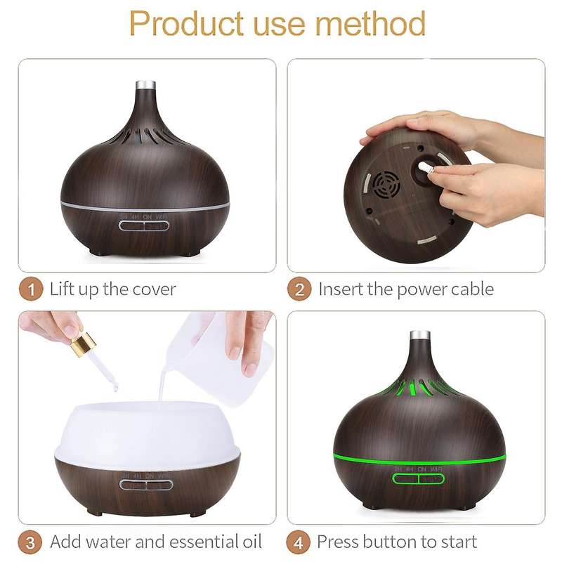 Smart Wifi Air Humidifier with Alexa & Google Home Deep Wood Eu Plug