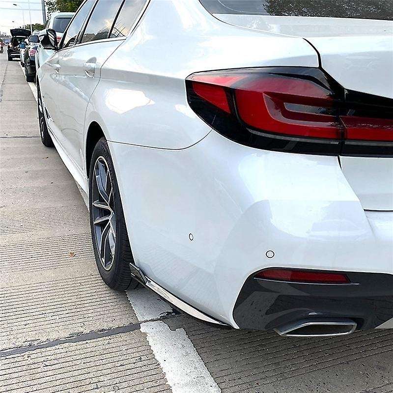 For Bmw Rear Bumper Lip Angle Diffuser Splitter Spoiler Bright Black