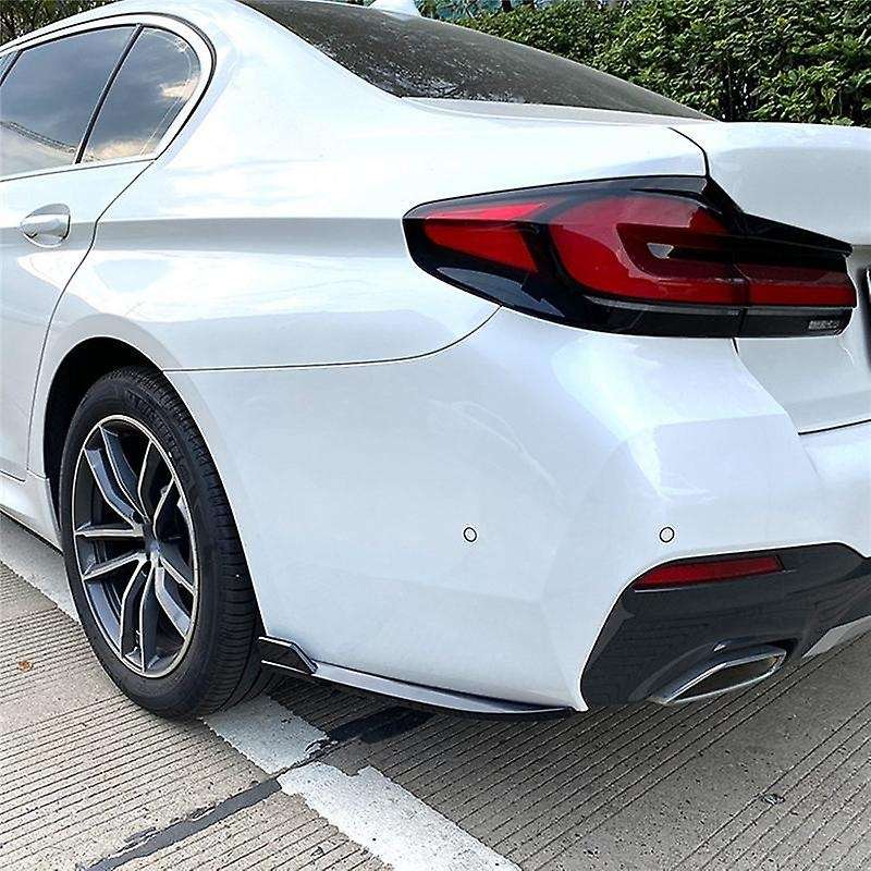For Bmw Rear Bumper Lip Angle Diffuser Splitter Spoiler Bright Black