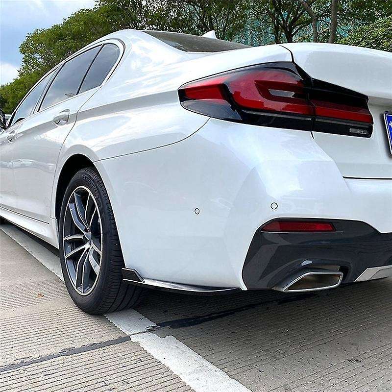 For Bmw Rear Bumper Lip Angle Diffuser Splitter Spoiler Bright Black