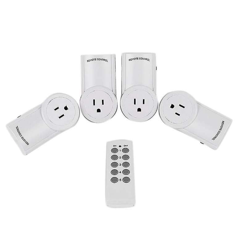 1 Drag 4 Wireless Remote Control Outlet for Small Appliance Us Plug