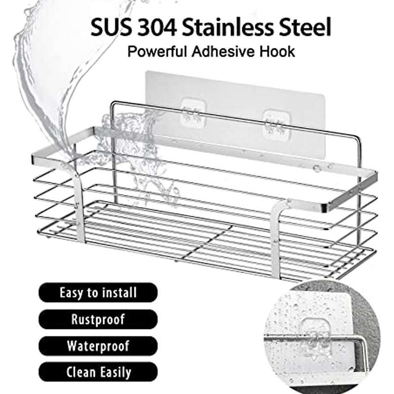 2pcs Shower Baskets Shelf Organizer for Kitchen Bathroom Organizer