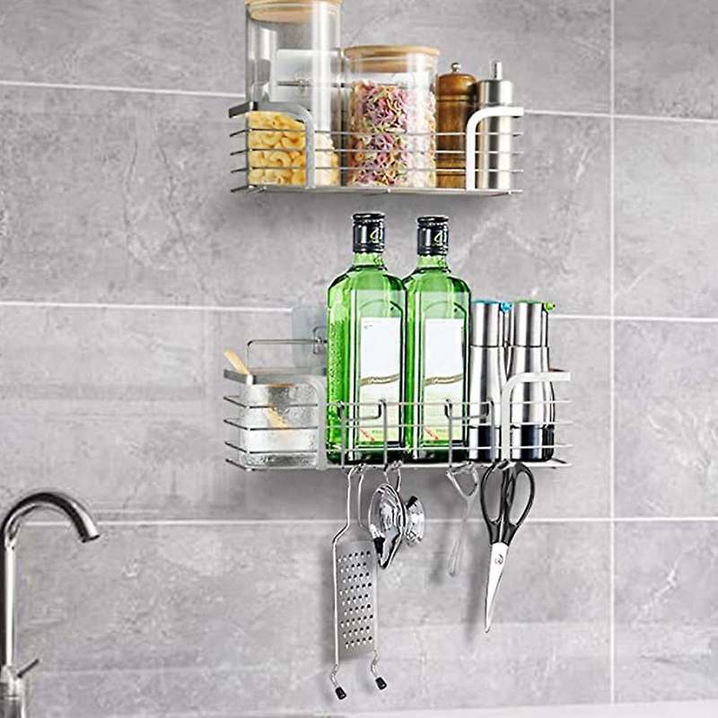 2pcs Shower Baskets Shelf Organizer for Kitchen Bathroom Organizer