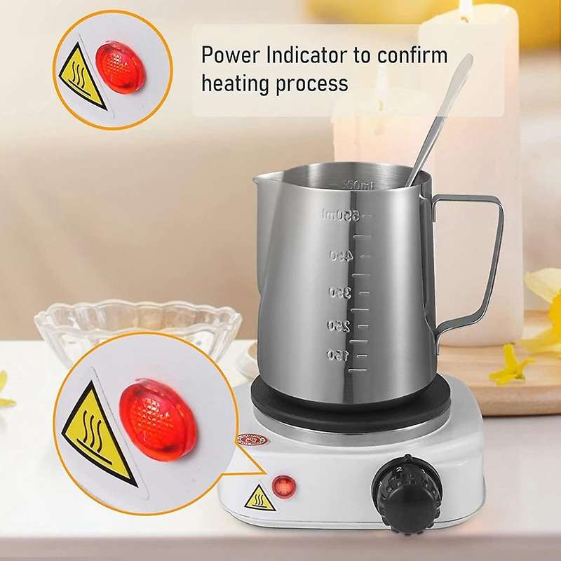 Candle Making Kit,candle Making Pot,with Long Mixing Spoon Us Plug